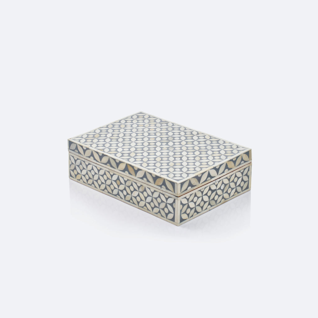 Geometric Pattern Box - Grey